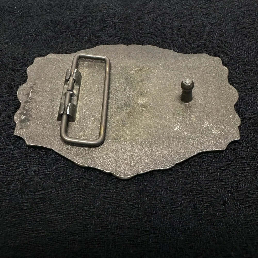 Vintage‎ Livingston Wells & Co Belt Buckle Ship Foreign Domestic
